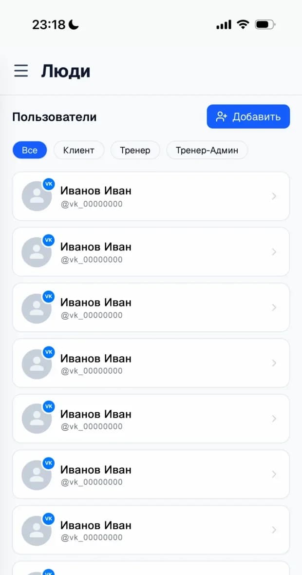 Сила Вятки — пользователи и роли